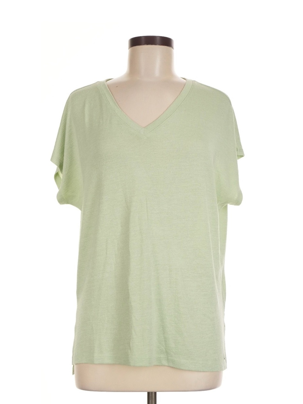 Orbis Light Green V-Neck Women's Top